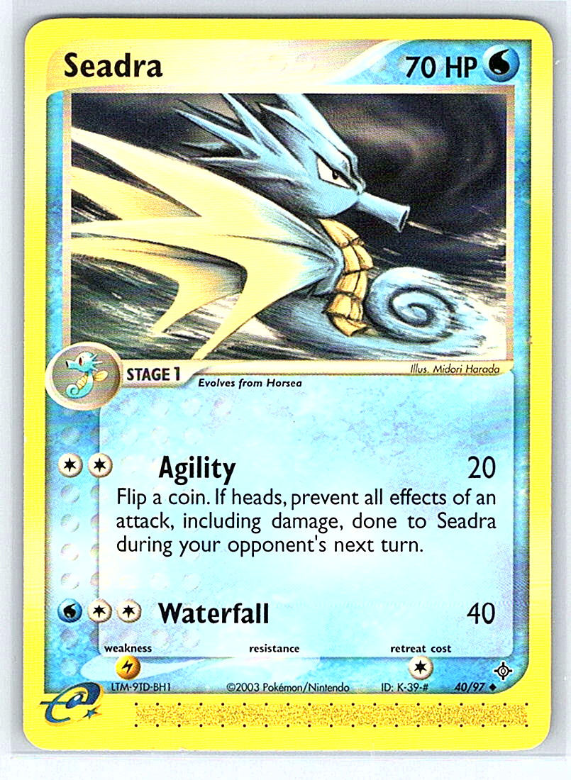 Seadra 40/97 Dragon NM or LP Pokemon Card