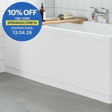 Modern Bathroom 1700mm Front Bath Panel 18mm MDF White Gloss Plinth Easy Cut