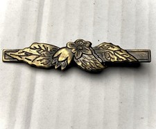 Vintage Brass Floral Bar Hair Barrette Classic Art Nouveau Flowers Victorian