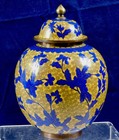 Vintage Beautiful Blue Cloisonne Vase with Peach and Cherry Blossoms — photo 9