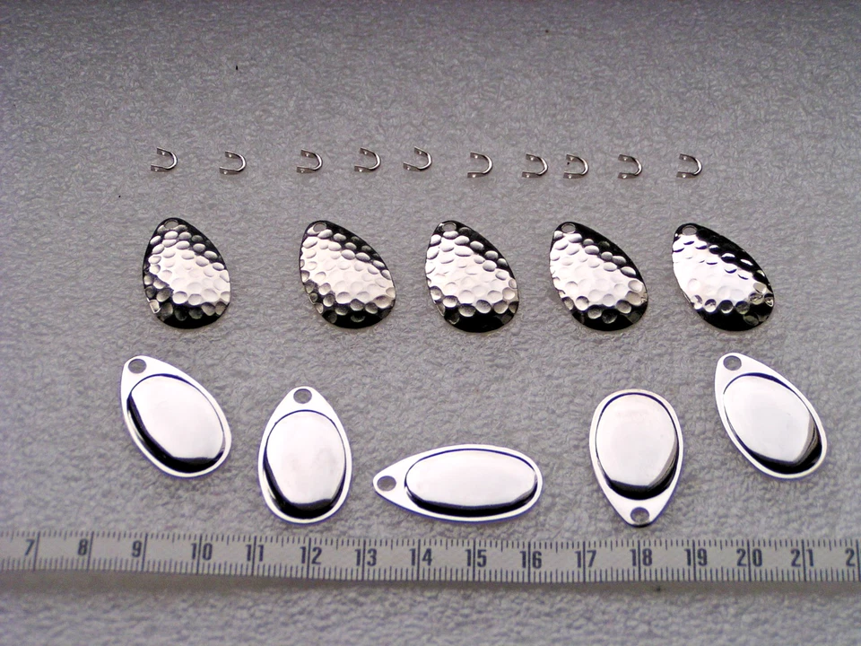 20 Teile Spinner bau, 5 French + 5 indiana Spinner Blades ,Spinner Gelenke,Neu - Bild 2 von 2