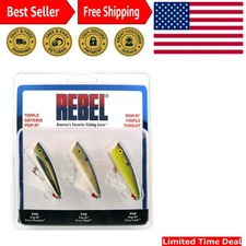 Legendary Pop-R Topwater Poppers - Triple Threat Bass Fishing Lure Set