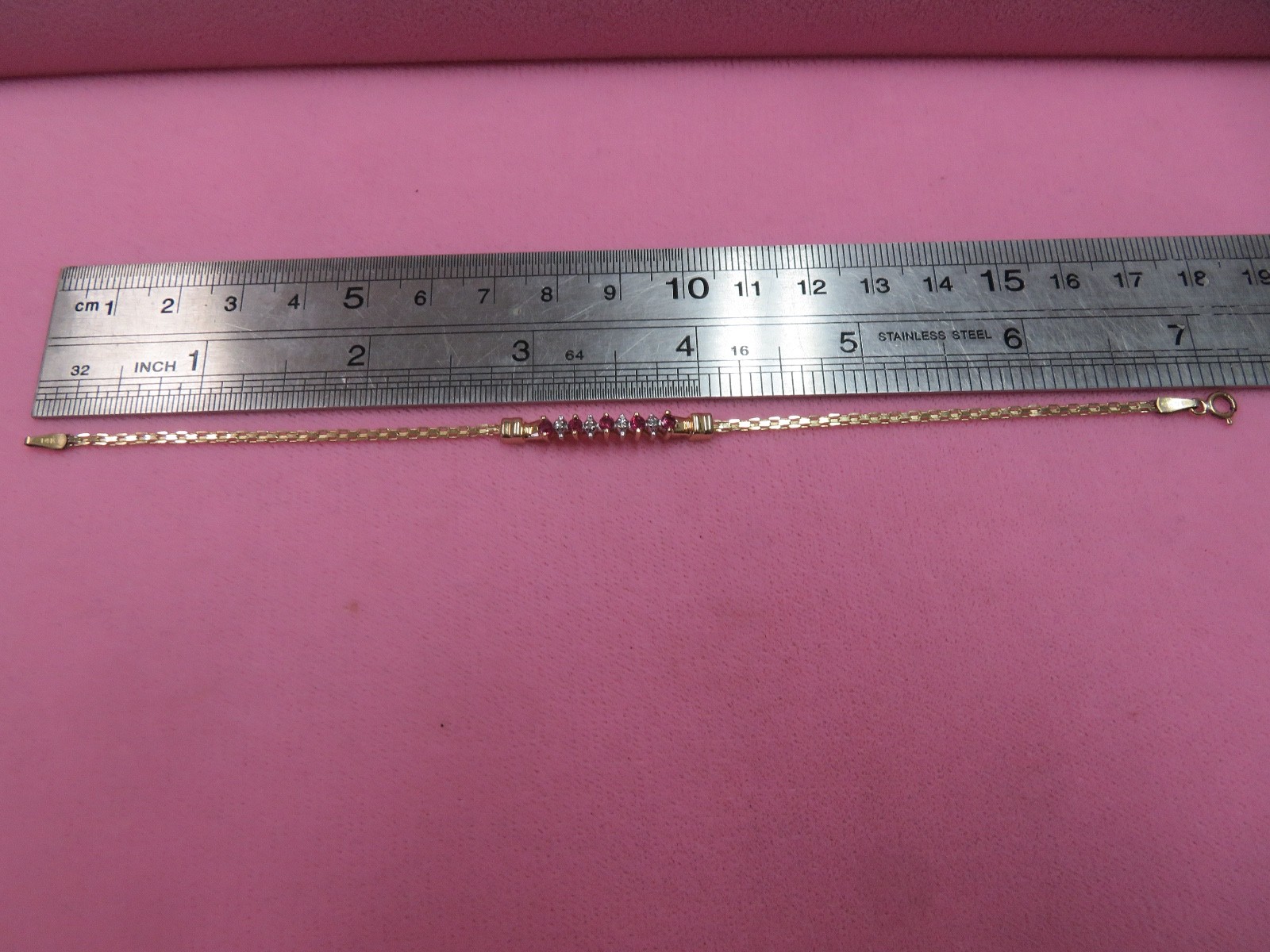 Vtg 14k Solid Yellow Gold Ruby Diamond Bismark Me… - image 5