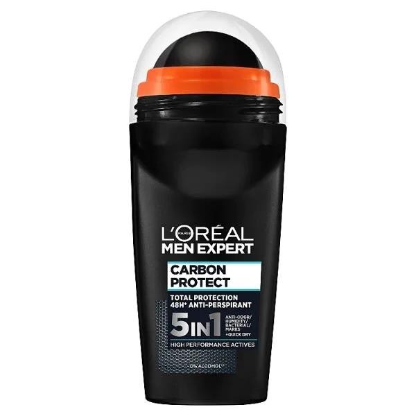 3 x L'Oreal Men Expert Carbon Protect Anti-Perspirant Roll-On 50ml