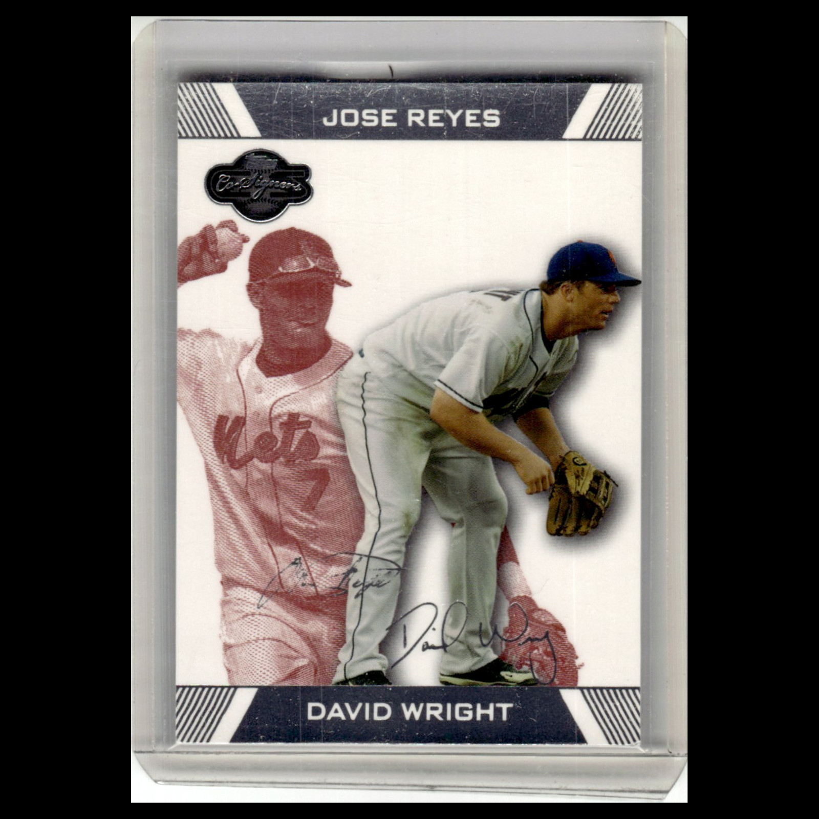 David Wright/Jose Reyes /299 #50 2007 Topps Co-Signers New York Mets Baseball NM
