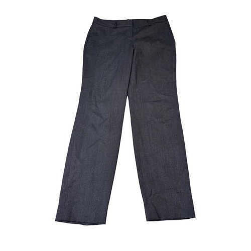 Theory Womens Gray Wool Blend Straight Leg Dress Pants Size 4 W30 L28 Charcoal
