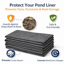 Pond Liner Underlay 50gsm Geotextile Protective Sheet Various Sizes