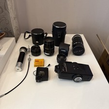 Vintage Camera Lens And Accessories Bundle Sollgor Hanimex Pentacon And More 