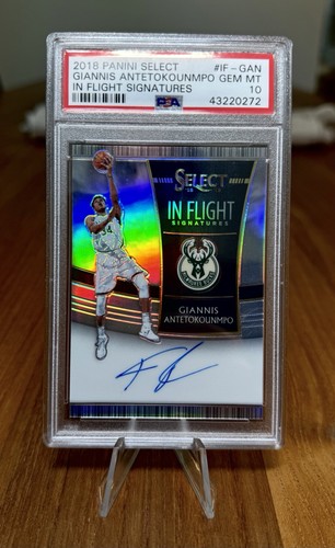 Giannis Antetokounmpo #IF-GAN 2018 Panini Select in Flight Signatures card