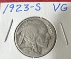 1923 S Buffalo Nickel VG Very Good Better Date US Coin 5 Cents