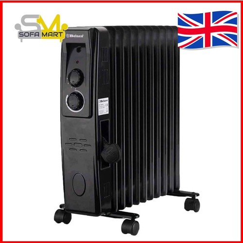 Belaco 11 Fin Oil Filled Radiator 2500W Electric Portable Heater 3 Heat Thermost