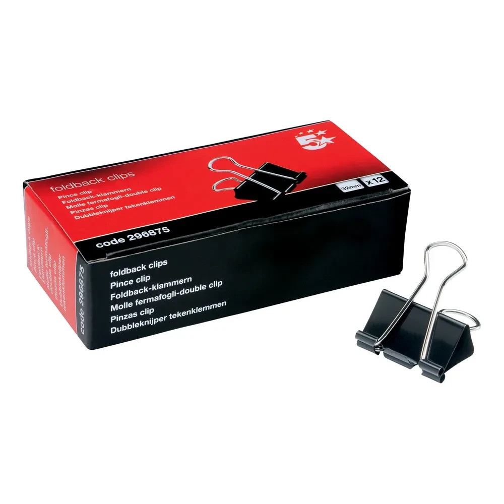 Foldback Clips 32mm One pack of 12 Clips