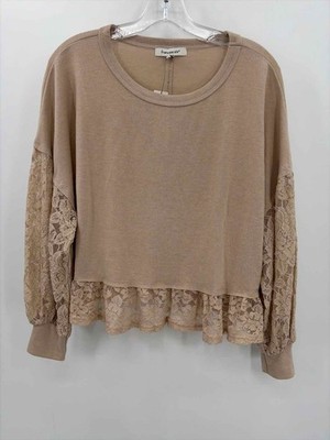 Pre-Owned Francescas Tan Size XL Long Sleeve Blouse