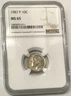 1987-P 10C Roosevelt Dime - NGC MS65