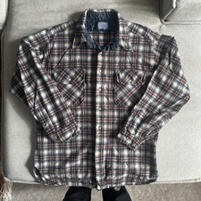 Vintage 80s Pendleton Tan Flannel shirt size XL