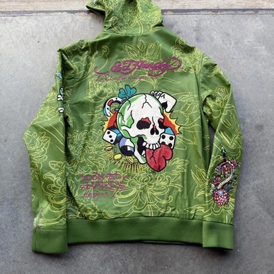 Vintage RARE Ed Hardy Leather jacket insane design size XL | eBay