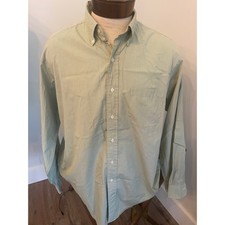Brooks Brothers Green White Long Sleeve Dress Shirt Size 16 1/5 34-35