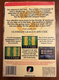 Nintendo NES Ultimate League Soccer game and BOX- tested - Authentic