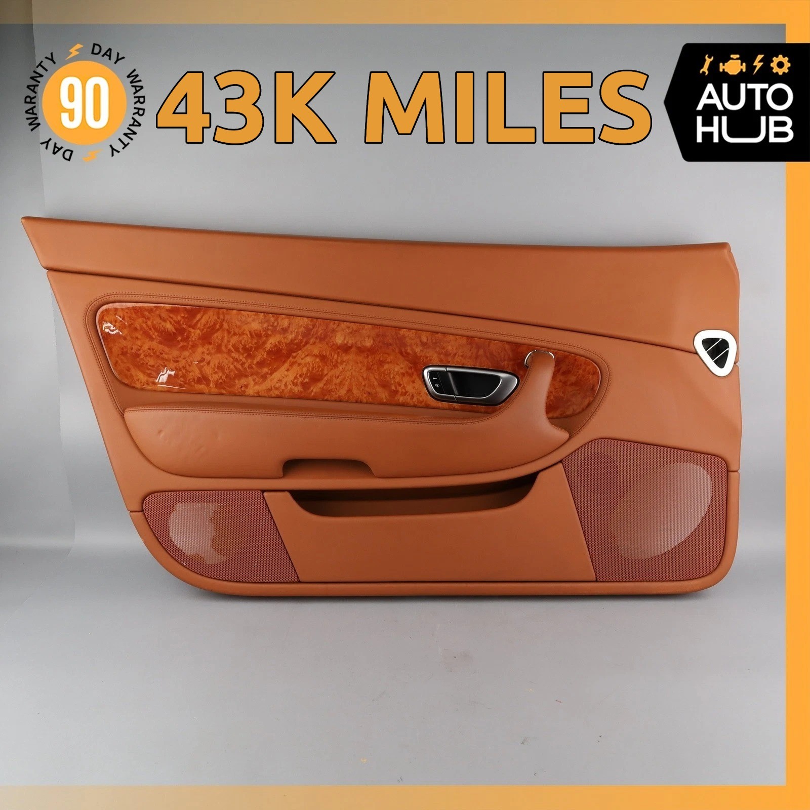 07-11 Bentley Continental GTC Convertible Left Side Interior Door Panel OEM 43k