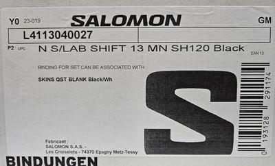SALOMON N S/LAB SHIFT 13 MN - UNISEX BINDINGS (SH120) - 2023 (MM400)