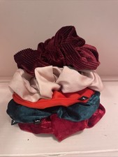 LOT 5 PCS PONYTAIL SCRUNCHIES Multi VS PINK Hair Accessories Polyester Velvet