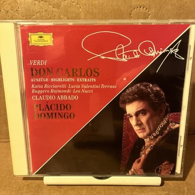 PLÁCIDO DOMINGO / CLAUDIO ABBADO verdi: don carlos dg OPER VERDI NM/VG+