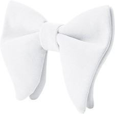 Bow Ties for Men Pre Tied Bowtie Adjustable Oversize Men's for Tuxedo White- NEW