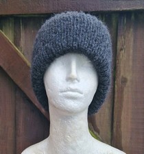 Cappello di lusso lavorato a mano bambino alpaca e merino antracite 