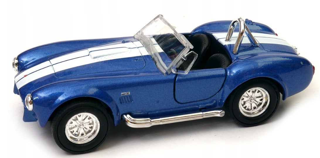 Welly 1965 Shelby Cobra 427 S/C Blue 1:34 1:39 Scales 4.5 Inch Car in Box