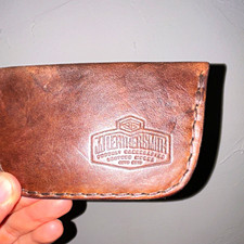 JL Leathersmith Men's Brown Solid Wallet, Logo Accent, Classic Everyday Style