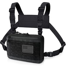 Tactical Chest Pack for Men, 1000D Nylon MOLLE Chest Rig for Hiking