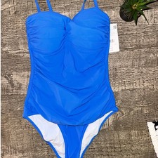 Profile Gottex Tutti Frutti Bandeau OnePiece Swimsuit Periwinkle Swimsuit 8 NEW