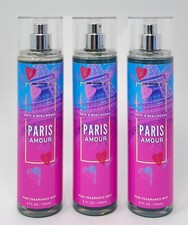 LOT OF 3 BATH  BODY WORKS PARIS AMOUR FINE FRAGRANCE MIST BODY SPRAY 8 OZ LARGE