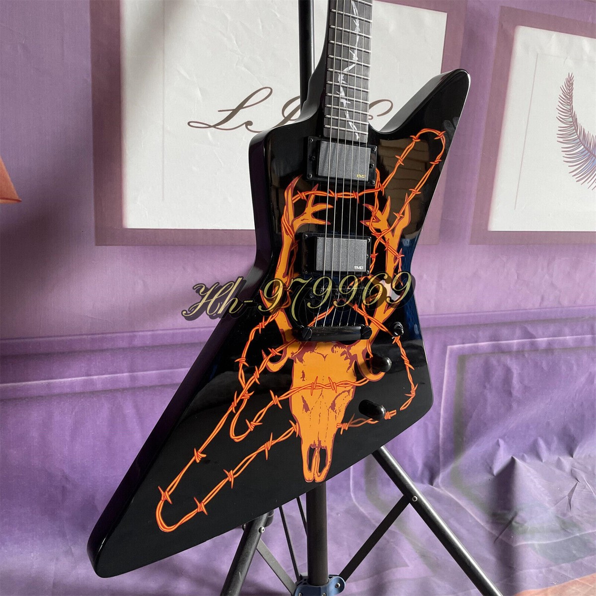 MX-250 Deer Elk Skull Electric Guitar James Hetfield Explorer