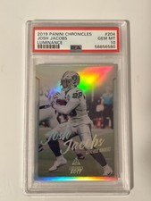 2019 Chronicles  Josh Jacobs   RC LUMINANCE SILVER PRIZM ROOKIE RAIDERS PSA 10
