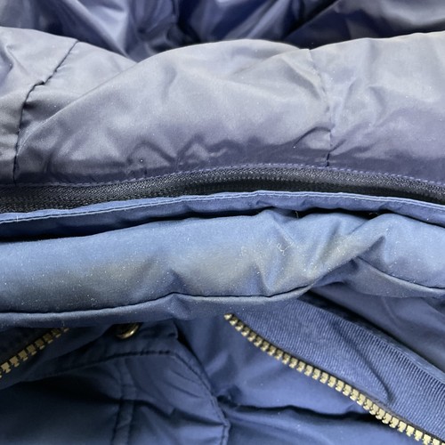 LL Bean 3/4 Length Downtek Goose Down Parka Hooded Women's XS Petite Blue Coat - Picture 8 of 16