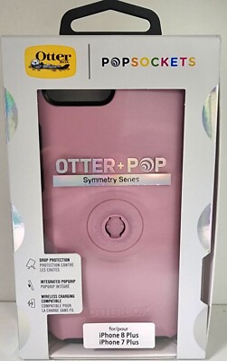 OtterBox Pop Symmetry Series Case for Apple iPhone 8+, iPhone 7/8 no  socket Pink Fitted Case/Skin Qi Wireless Charging Synthetic Rubber 