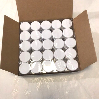 50 Pcs Sample Jars- 5g -New in Box Empty Clear Plastic with Lids- Free Shipping