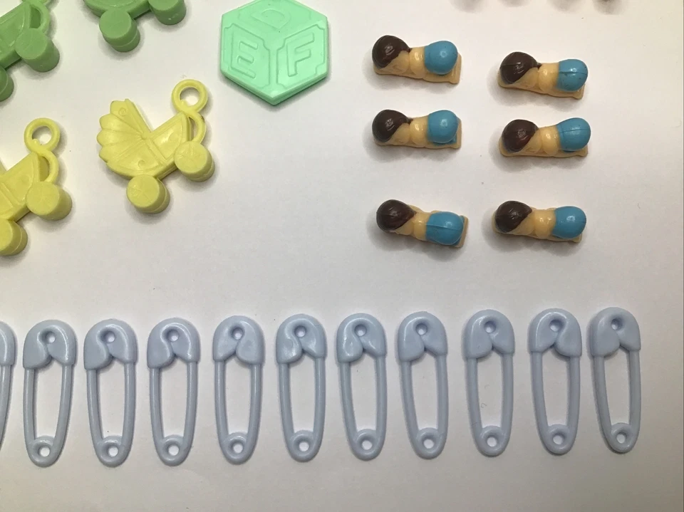 Lote De 43 Decoraciones Baby Shower Cupcakes Bloques Baby Buggy De Colección Foto 4 de 4