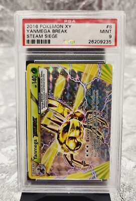 #8 2016 Pokemon XY Yanmega Break Steam Siege PSA Graded 9 Mint | eBay