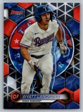 (2) 2023 Bowman's Best - Top Prospects #TP-30 Wyatt Langford (RC) Rangers