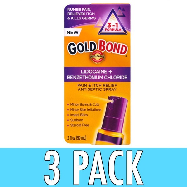 Gold Bond Pain & Itch Relief Medicated Antiseptic Spray With Lidocaine