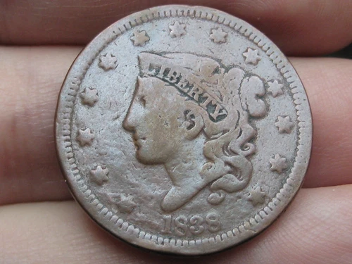 Photo of a 1838-P Large Cent from an eBay listing that sold on Jul 20, 2026