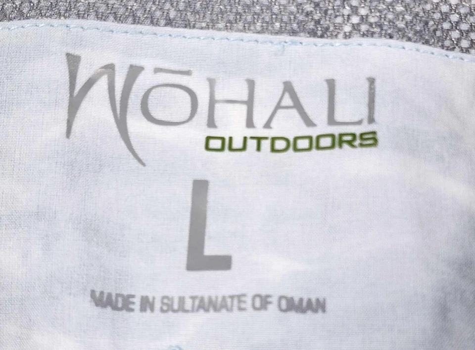 Wohali Outdoors Shirt Men's Large Orange Fishing Blaze Print Long Sleeve Venting - Image 2 of 4