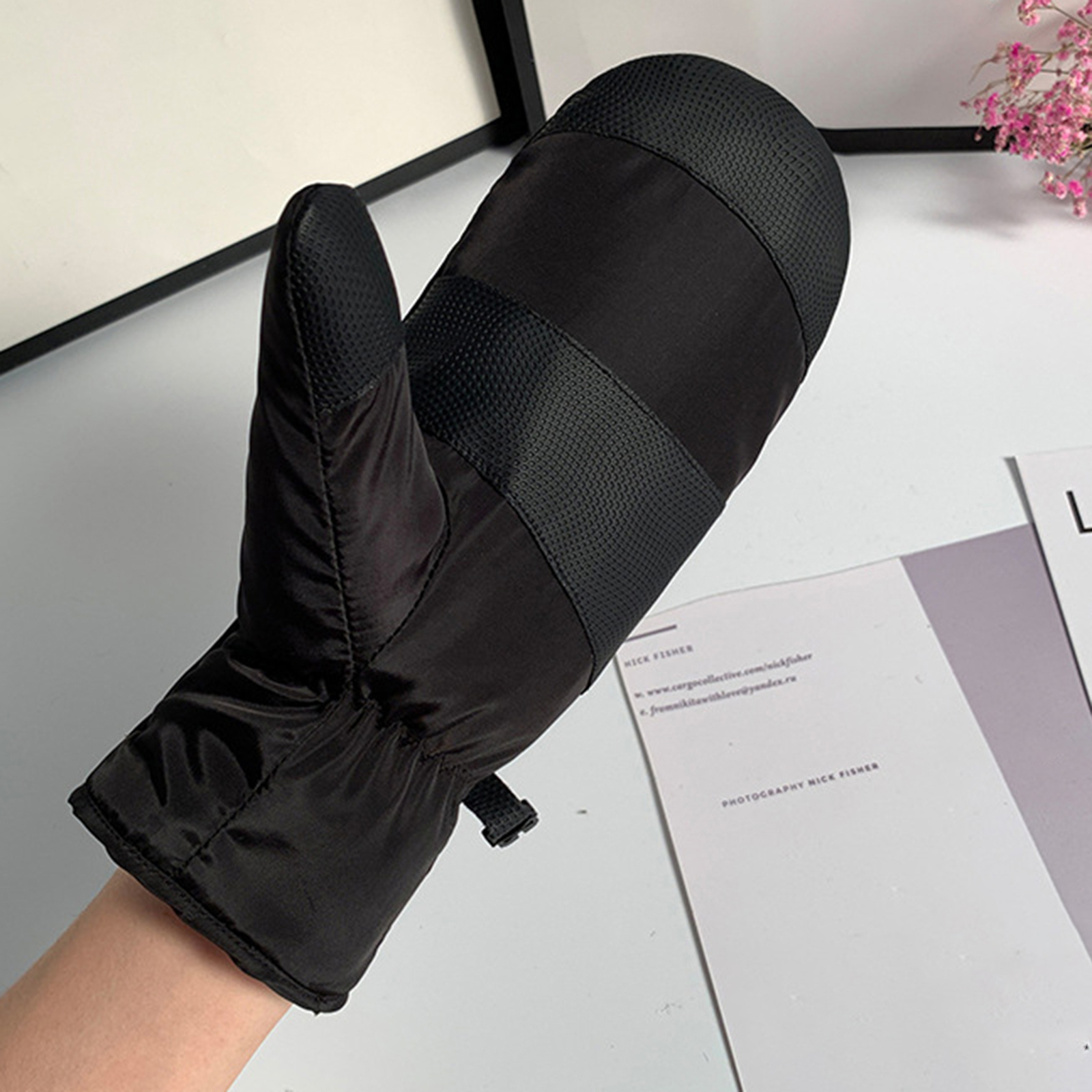 1 Pair Winter Mittens Waterproof Hands Protection Cold Winter Girls Sports eBay