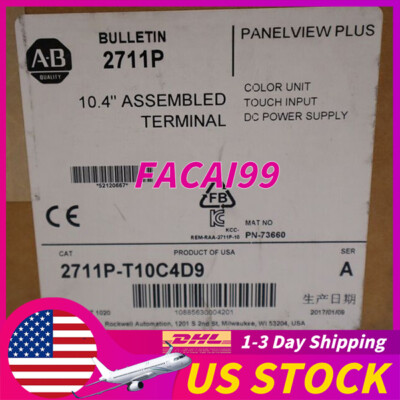 NEW AB 2711P-T10C4D9 /A PanelView Plus 6 1000 10'' Color/Touch Terminal FREE SHIP