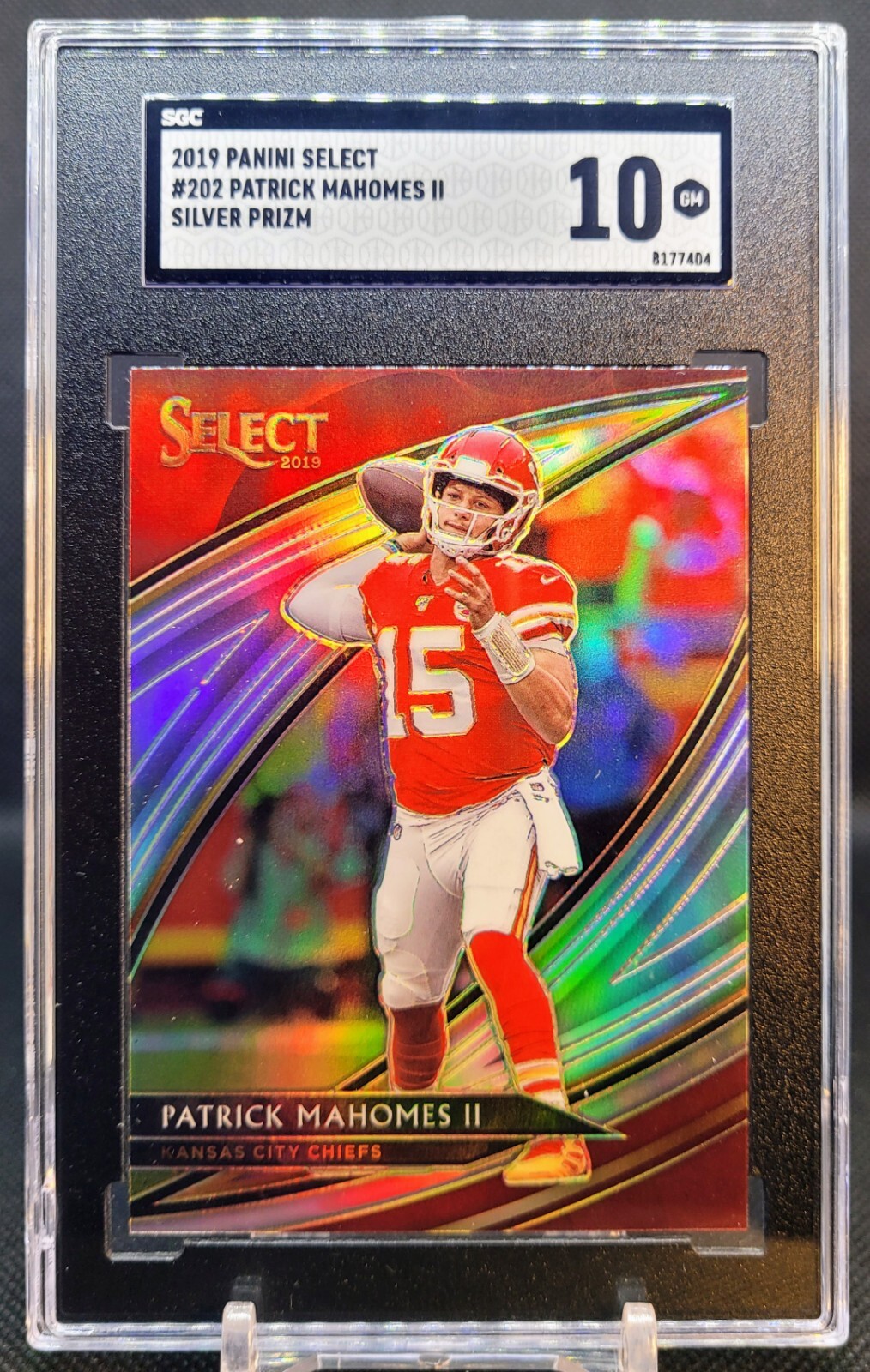 2019 Select Field Level Silver Prizm PATRICK MAHOMES #202 KC Chiefs SGC 10