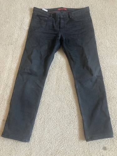 Hugo Boss Mens Jeans 36 Black Slim Straight Stretch