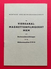 Broszura NRD Prospekt 1958 Czterokanałowy urządzenie do folii magnetycznej MKM Montaż ( F21823