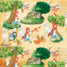 Carta decorata Cappuccetto rosso per legatoria, cartotecnica by Artpapel